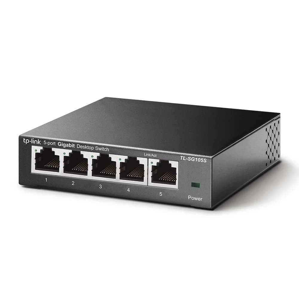 Tp-link Switch TL-SG105S, com 5 Portas Gigabit, com Caixa Metálica e Tecnologia Green. - 520637