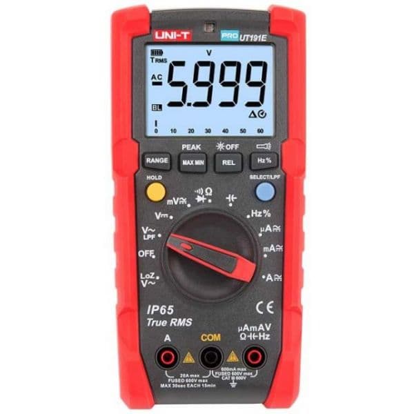 Uni-T Multimetro Digital IP65 True Rms/peak Pro Line - UT191E