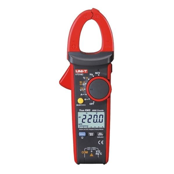 Uni-T Pinça Amperímétrica Digital True Rms Ac/dc 60A/600A Ac/dc 1000V - UT216C