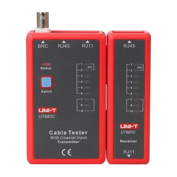 Uni-T Testador de Rede, Telefone e Coaxial (RJ11, RJ45 e Bnc) - UT681C