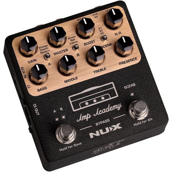 Nux Pedal para Guitarra Elétrica NGS-6 Amp Academy Marrom