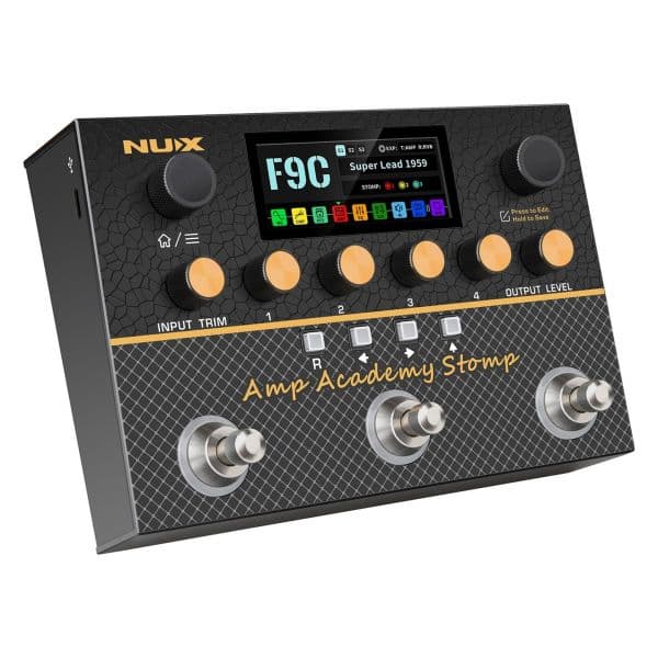 Nux Pedaleira para Guitarra Elétrica Amp Academy Stomp