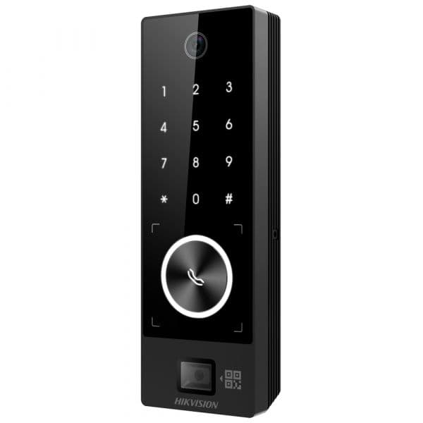 Hikvision Controlo de Acesso Biométrico DS-K1T510MBWX-QRE1 PoE IP65 Reconhecimento Facial PIN QR Cartão M1 Preto
