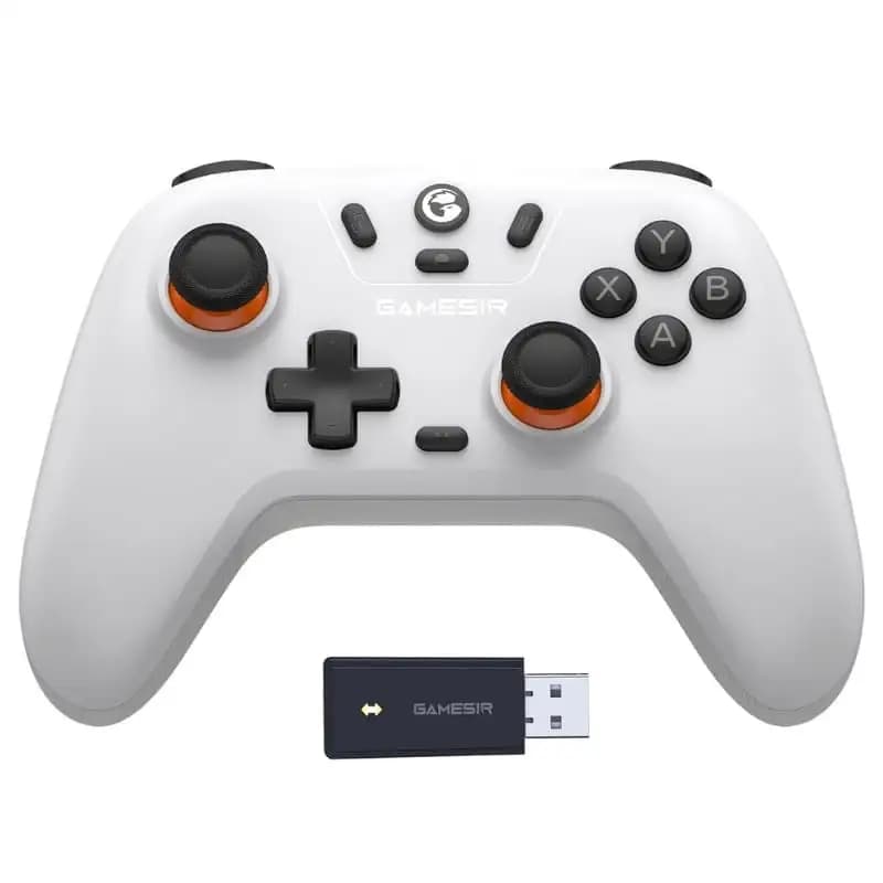Gamesir Nova Lite Bluetooth e Wireless para PC / Nintendo Switch / Steam / iOS e Android Domino White
