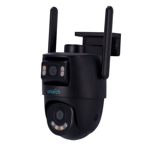 Uniarch Câmara IP Panda P UV-UHO-P2S-M33F34-BLACK Segurança Rotativa Dupla Lente WiFi 6 3MPx