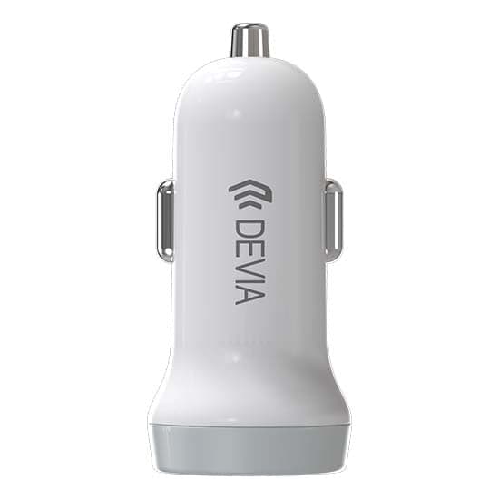Carregador Isqueiro Smart Series DEVIA 2X USB 5V 3.1A Branco