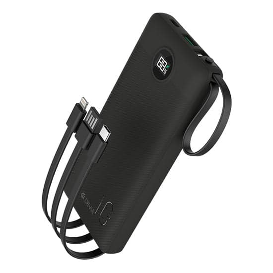 PowerBank Devia Extreme Speed 22.5W 4 Cabos 10000mAh Preto