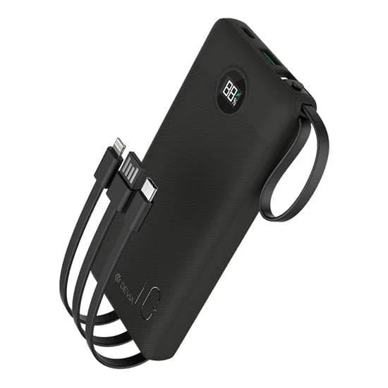 PowerBank Devia Extreme Speed 22.5W 4 Cabos 10000mAh Preto