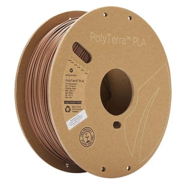 Polymaker Filamento para Impressora 3D Polyterra PLA 1.75mm 1Kg Earth Brown