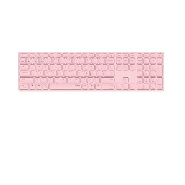 Teclado Rapoo E9800M Sem Fios QWERTY Rosa