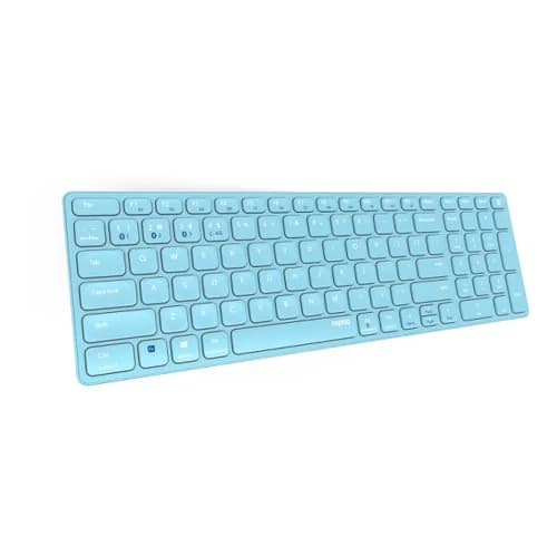 Teclado E9700M Multi-mode Wireless Ultra-slim PT Azul