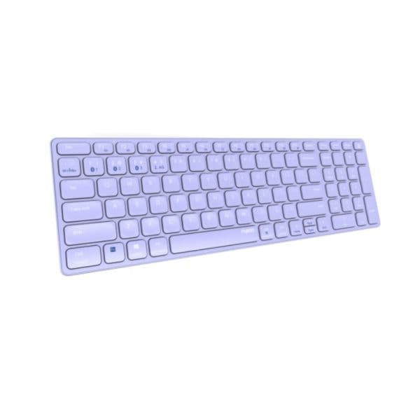 Teclado E9700M Multi-mode Wireless Ultra-slim PT Roxo