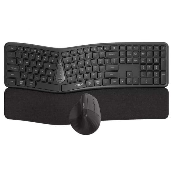 Teclado Rapoo 8810ME Teclado + Rato Sem Fios PT Preto