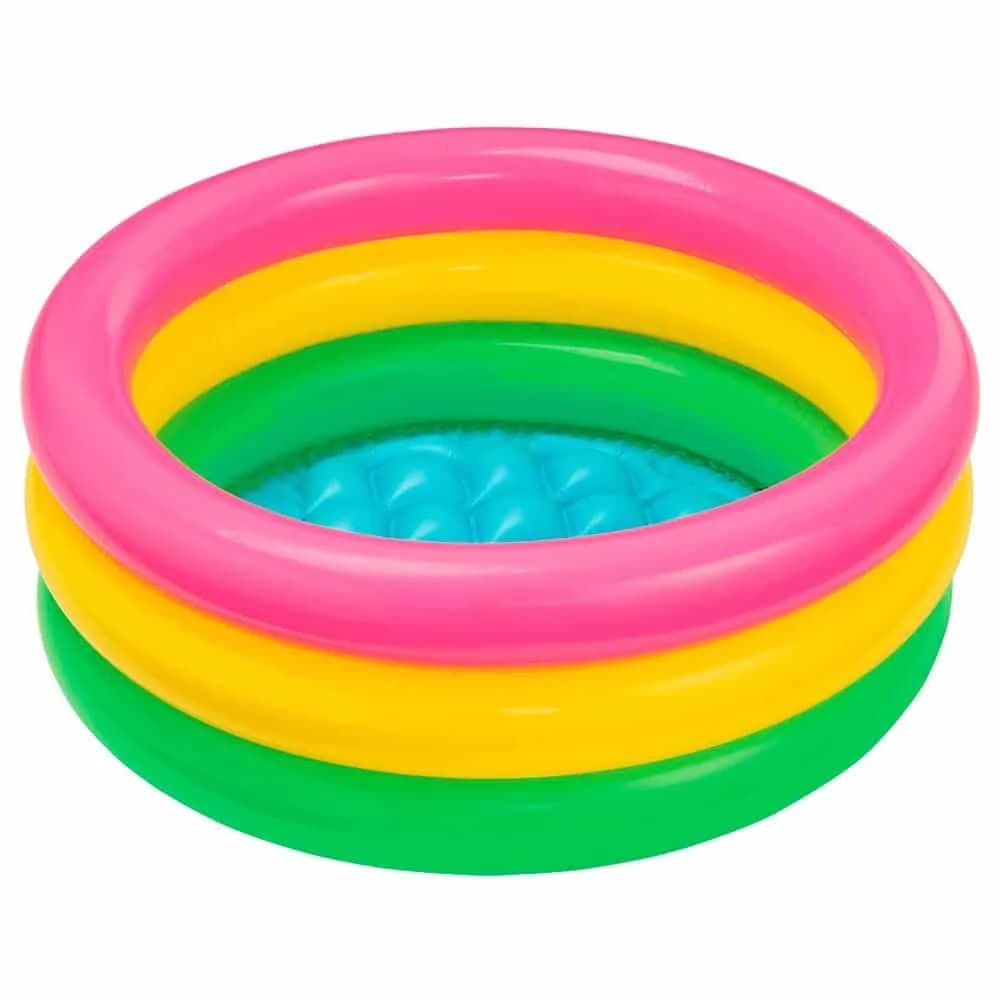 Piscina Insuflável 3 Anéis Coloridos Intex 61 cm