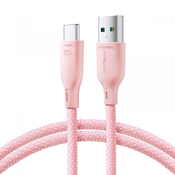 Joyroom SA34-AC6 Cabo USB-A/USB-C 100W 1m Rosa