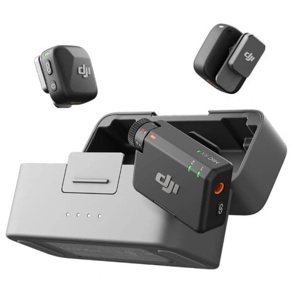 DJI Mic Mini (2 TX + 1 RX + Caixa de Carregamento Bluetooth (Preto)
