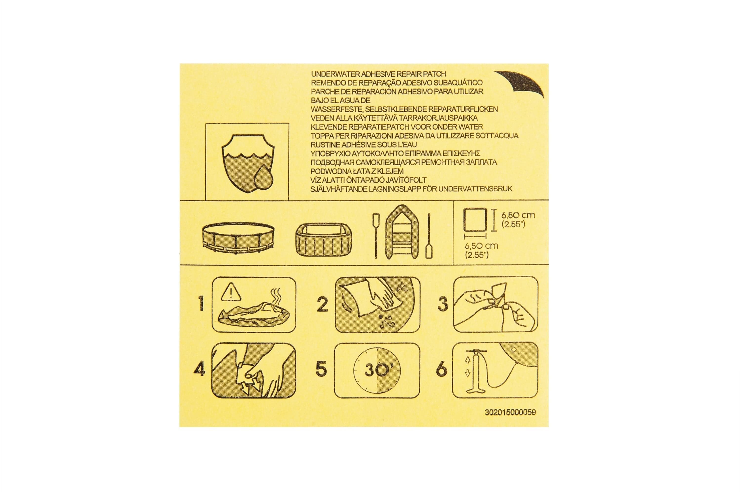 Kit De Reparação Remendos À Prova De Água 6,5Cm X 6,5Cm 10Pcs Bestway