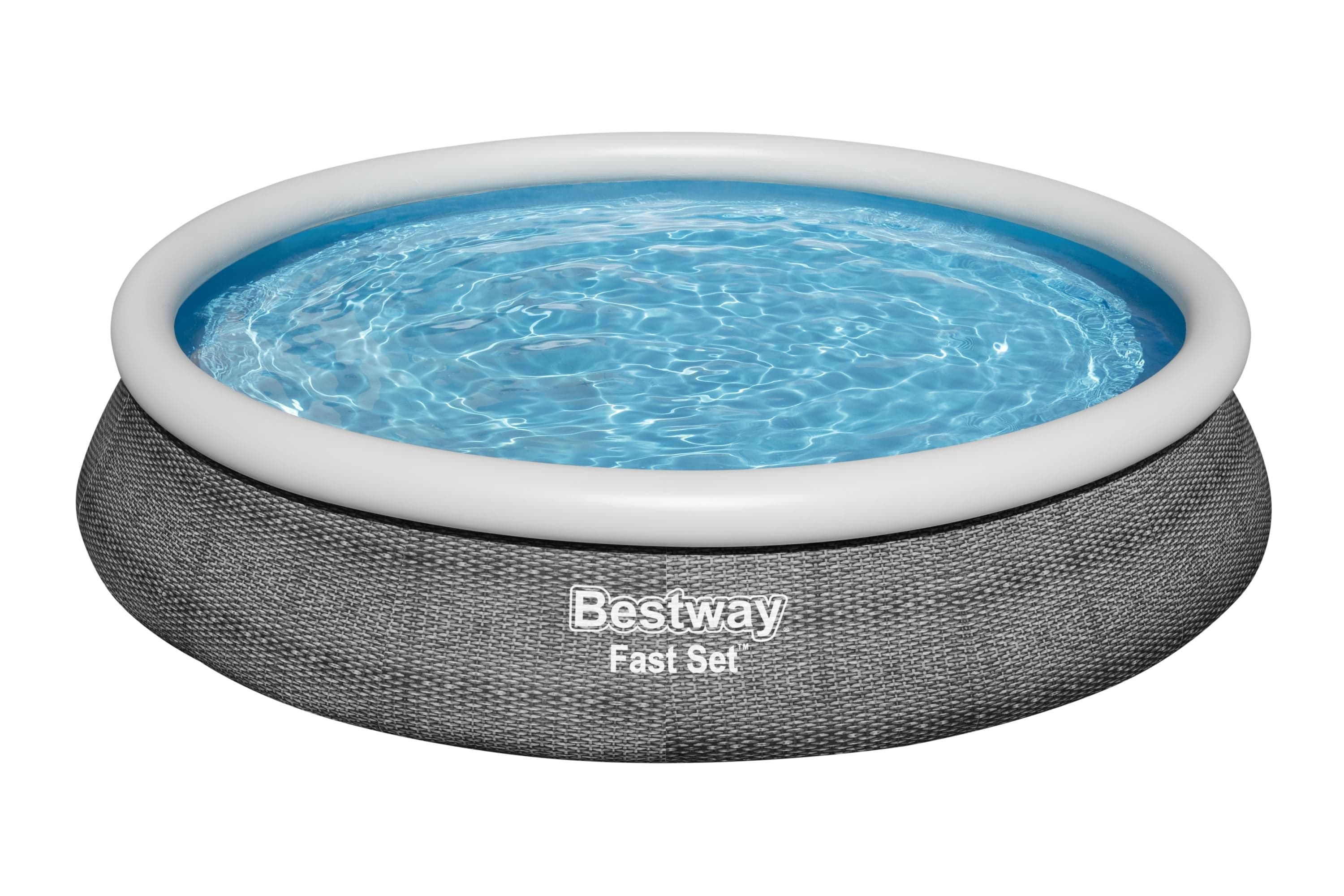 Fast Set Piscina Com Filtro E Bomba Cinzento 4,57M X 84Cm Bestway