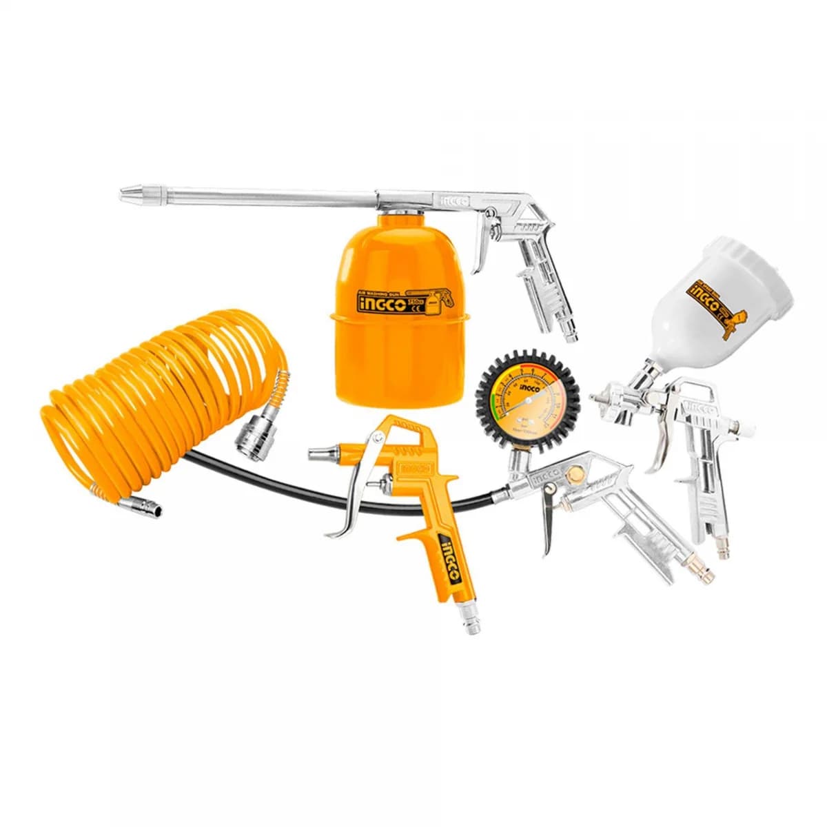 Kit 5 peças profissional de ar comprimido super select refª AKT0053 IngCo - AKT0053 - Ferramentaspro.pt