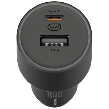 Xiaomi 67W Car Charger Carregador Carro 2x USB-C + Cabo USB-C Preto