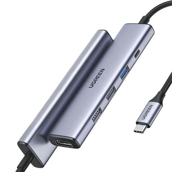 Ugreen CM478 Hub USB-C 5-em-1 HDMI USB-A PD Space Gray