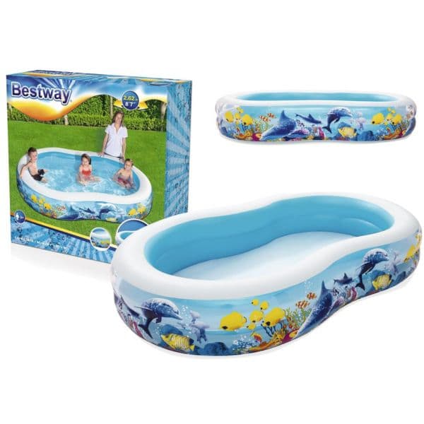 Bestway Piscina Insuflável c/ Desenhos Oceano (262x157x46cm) - LT002852