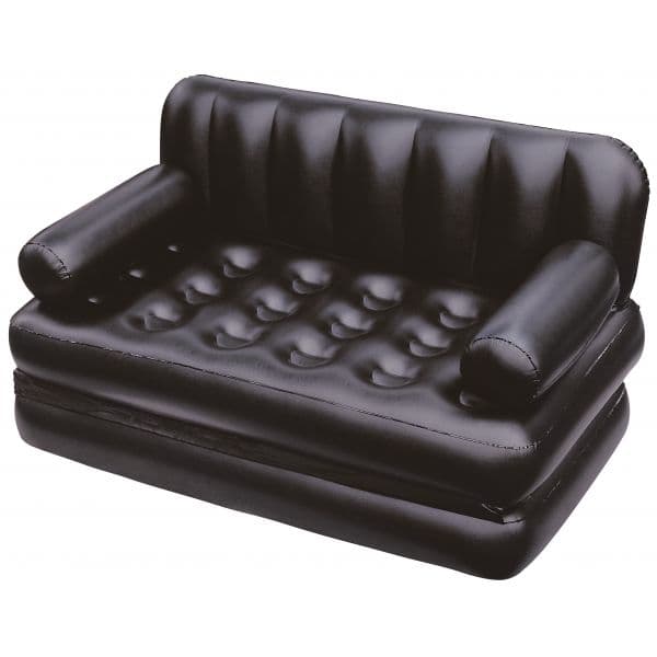 Bestway Sofá Inflável 5 em 1 Preto 188x152x64 cm