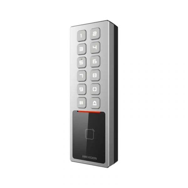 Hikvision DS-K1T805MX Terminal de Controlo de Acesso Value Card MF e PIN TCP/IP RS485 Wiegand
