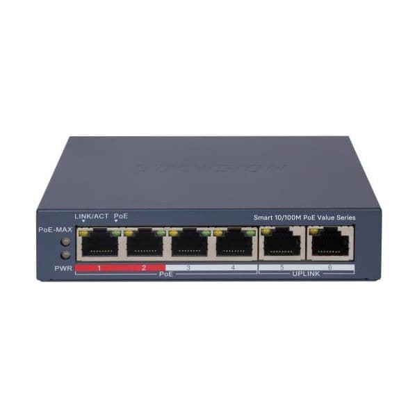 Hikvision Switch 6 Portas DS-3E1106P-EI/M
