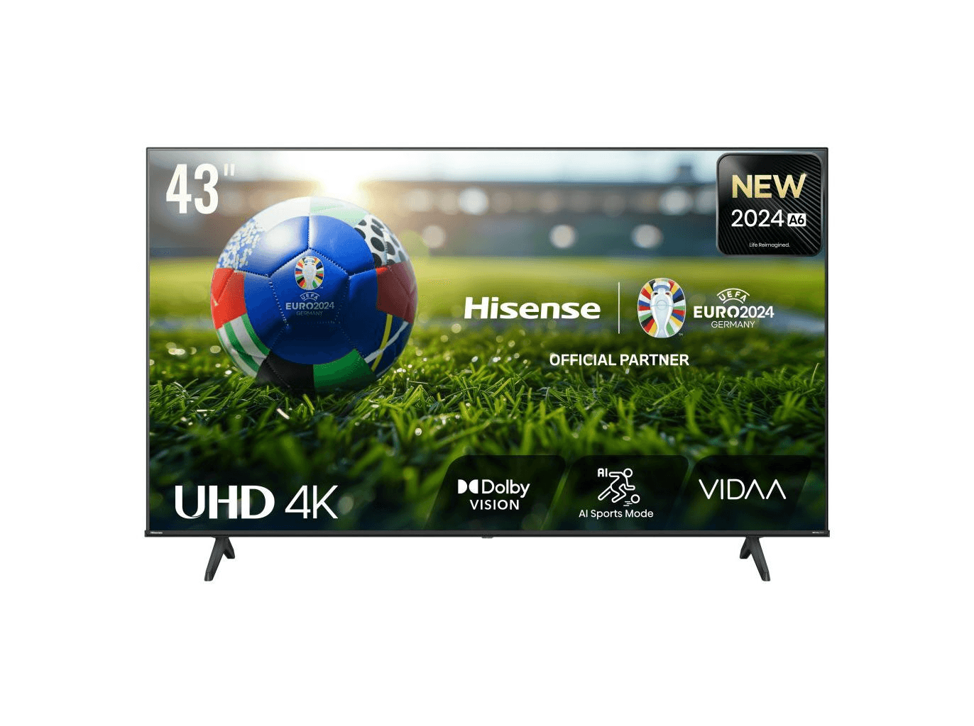 TV Hisense 43" 43A6N DLED UHD Smart TV 4K HDR10+