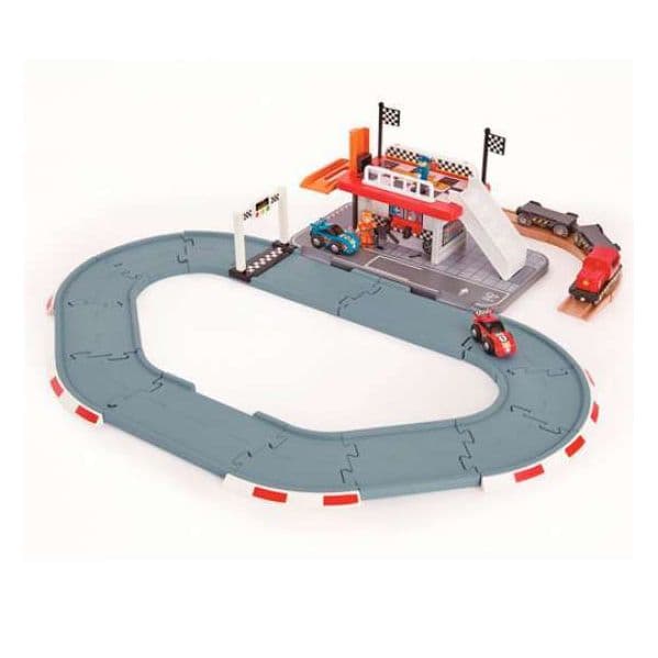 Hape Toys Hape Race Track Station, a Partir de 3 Anos