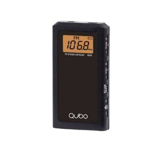 Qubo Rádio Portátil RD-10 AM/FM Preto