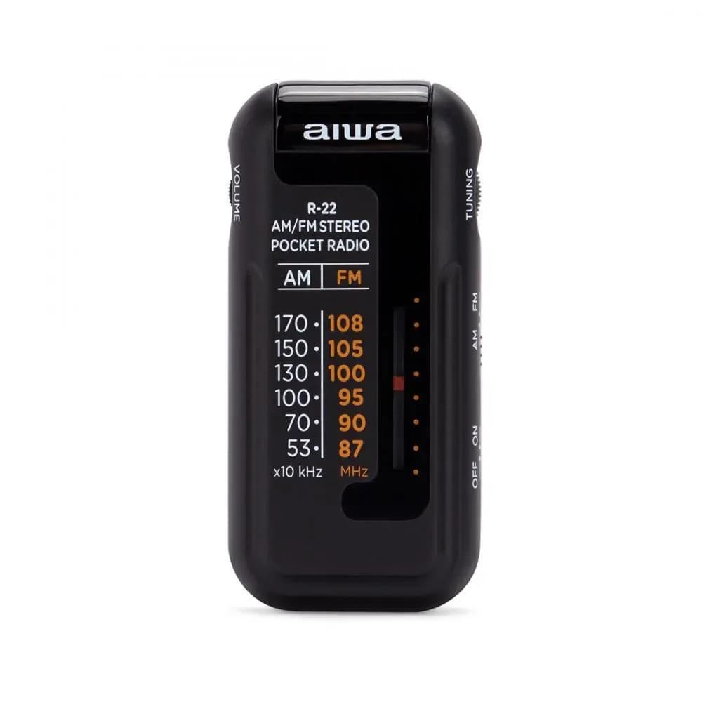 Qubo Rádio Portátil R-222 Cabo e Pilhas Negra