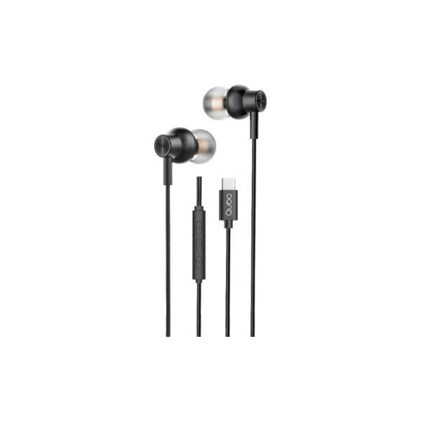 Qubo AU-300C/AU300CBK com microfone USB Tipo-C Preto