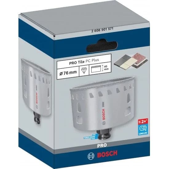 Serra craniana PRO Tile PC Plus, 76 mm, HS refª 2608901571 BOSCH - 2608901571 - Ferramentaspro.pt