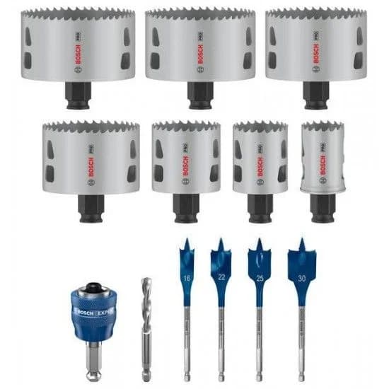 Serras craneanas, conjuntos PRO Multi Material PC Plus Hole Saw Set, 13 pcs refª 2608594433 BOSCH - 2608594433 - Ferramentaspro.pt