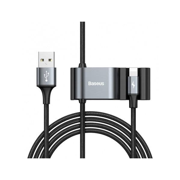 Cabo Baseus Special Data Backseat usb Lightning + 2X usb Hub Black (CALHZ-01) - 6953156212992 - 163125