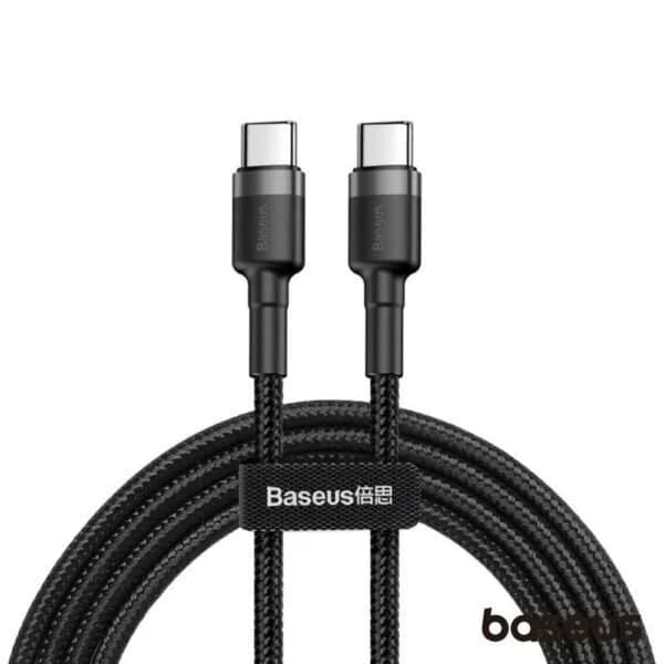 Cabo Baseus CATKLF-G09 USB-C para USB-C PD QC 60W 3A 480Mb/s 1m - vermelho