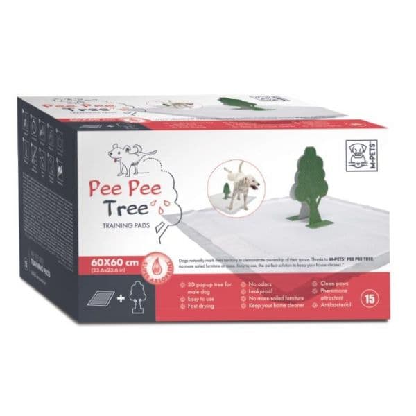 M-pets Training Pads 60x60cm & Pee Pee Tree 15un