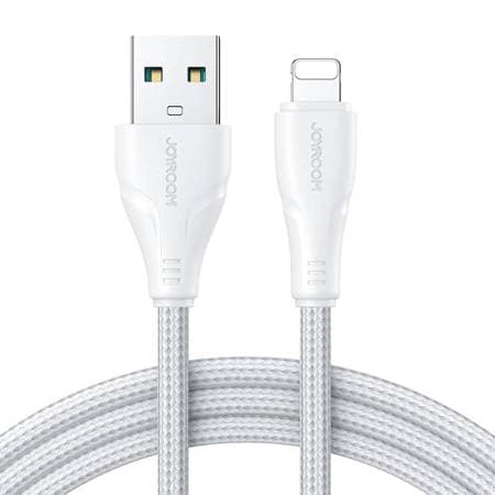 Cabo USB - Lightning 2.4A da Joyroom, série Surpass, 2 metros, branco (S-UL012A11)