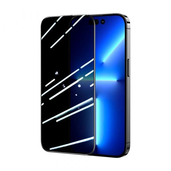 Joyroom Knight 2.5D Privacy Tg Tempered Glass para iphone 14 Pro With Anti-spy Filter Full Screen With Frame Transparent (Jr-P02)