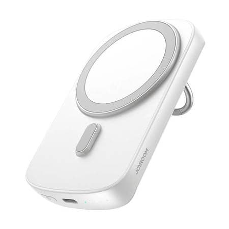 Powerbank indutivo Joyroom de 6000mAh com anel e suporte até 20W branco (JR-W030)