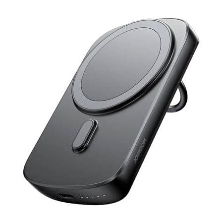 Powerbank sem fio 6000mAh Joyroom JR-W030 20W MagSafe com anel e suporte - preto