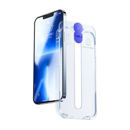 Joyroom Knight vidro para iPhone 14 com kit de montagem transparente (JR-H09)