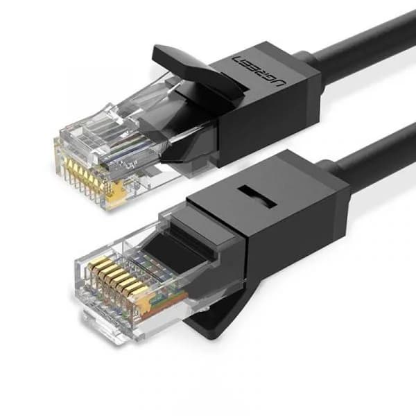 UGREEN Cabo de Rede NW102 Flat Cat6 U/UTP 26AWG 1m Preto