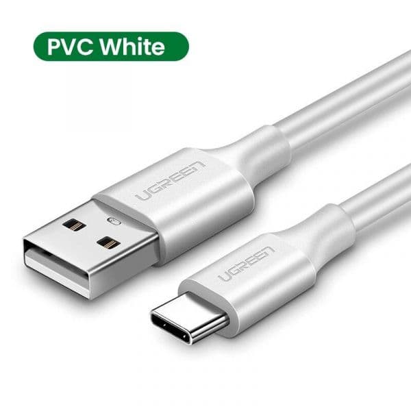 Ugreen US287 Cabo USB-C/USB-A 480Mbps 3A 1m Branco