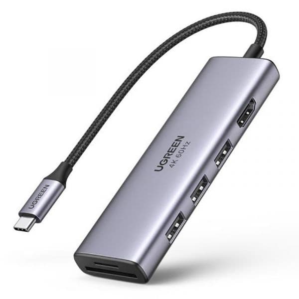Ugreen Hub CM511 USB-C para USB 3.0/HDMI/SD/TF Cinzento