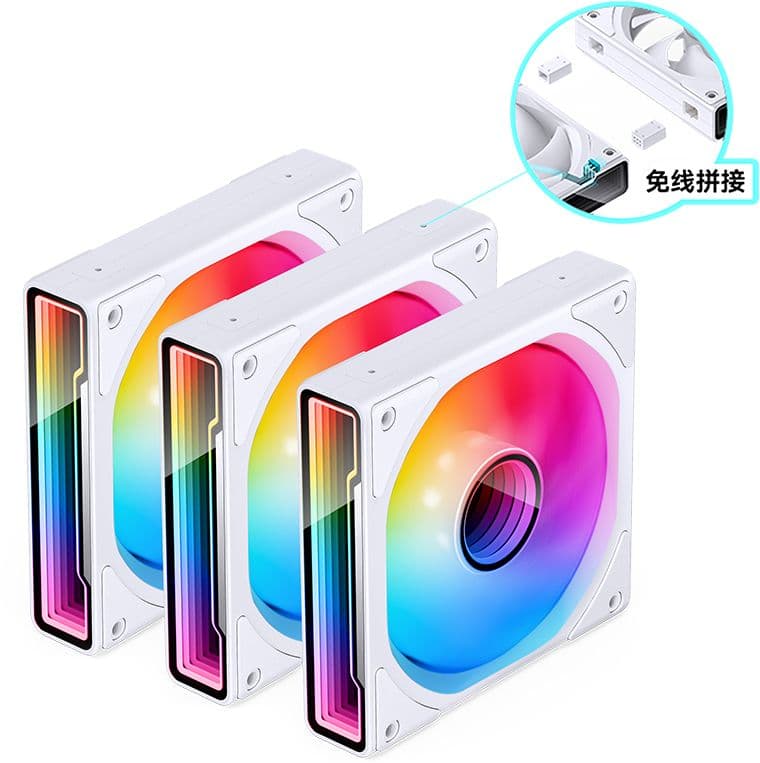 Jonsbo ZK-120W ARGB PWM Branco 120mm (3PACK)