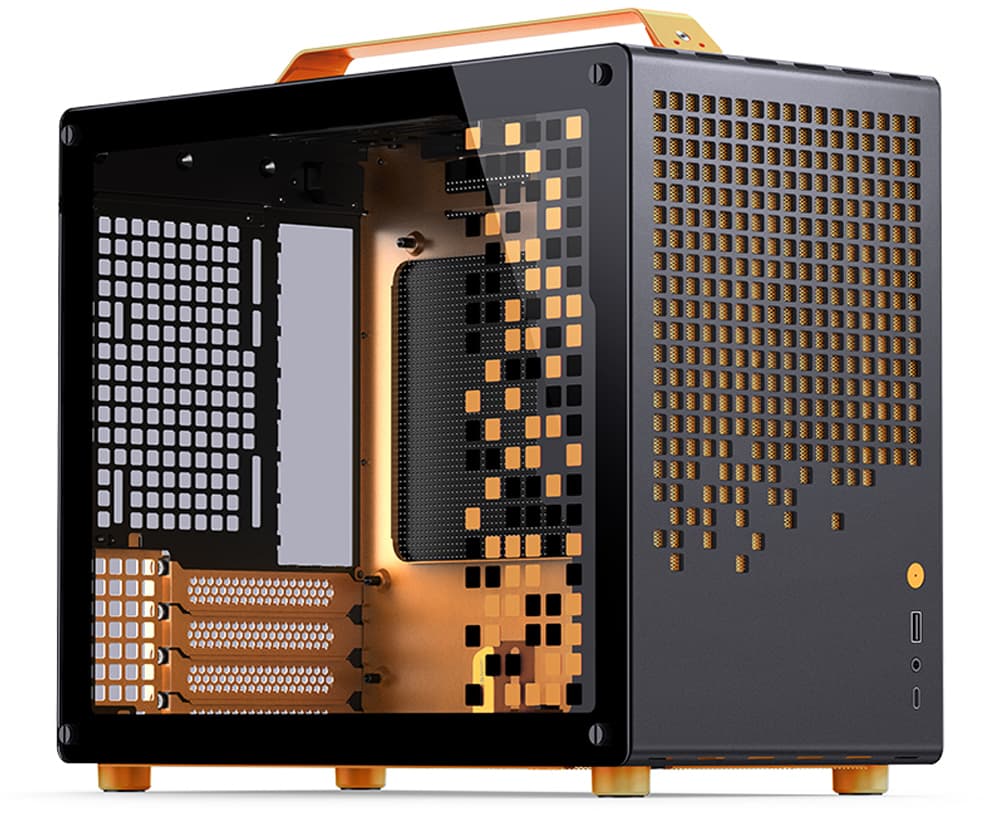Jonsbo Micro-ATX Z20 Preto/Laranja