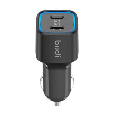 CARREGADOR DE ISQUEIRO BUDI 065R 2XUSB-C PD 60W PRETO